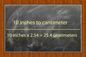 10 inch to cm