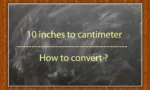 10 cm to inches how to