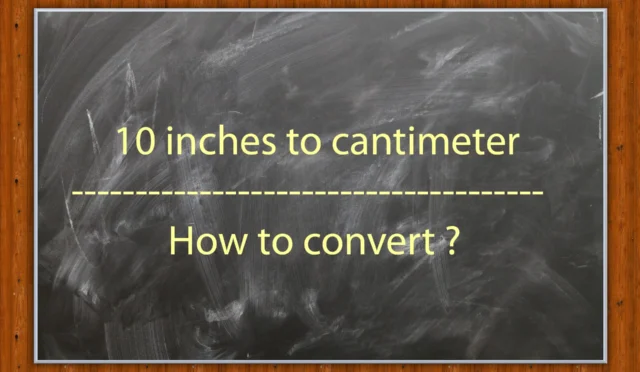 10 cm to inches how to