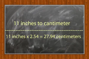 11 inch to cm