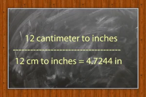 12 cm to inches