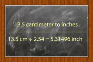 13.5 cm to inches