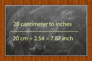 20 cm to inches