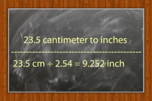 23.5 cm to inches