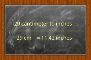 29 cm to inches