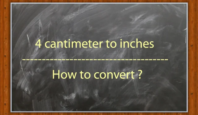 4cmto inches how to